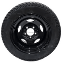 26X12.00-16 NDX AIR-LESS GRASS MASTER ASSEMBLY 5-4.5 +.50 BLACK 16X10.5, 3.13 PILOT, .563 BOLT, +0.5 OS