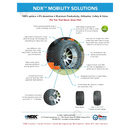 26X12.00-16 NDX AIR-LESS GRASS MASTER ASSEMBLY 5-4.5 +.50 BLACK 16X10.5, 3.13 PILOT, .563 BOLT, +0.5 OS